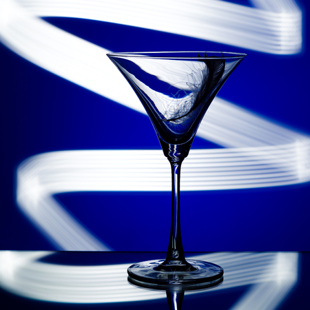 silhouette of  glass in  nightclubの写真素材