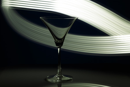 silhouette of  glass in  nightclubの写真素材