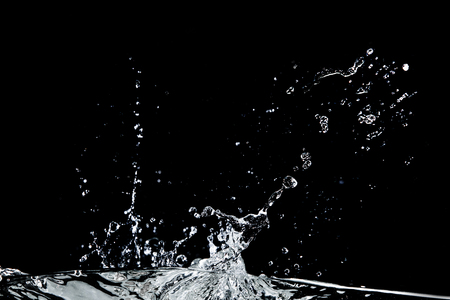 water splash on blackの写真素材