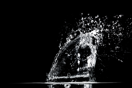 water splash on blackの写真素材