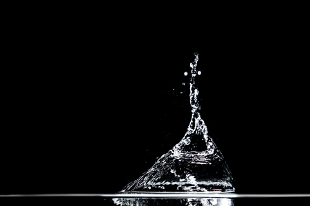 water splash on blackの写真素材