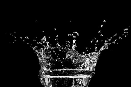 water splash on blackの写真素材