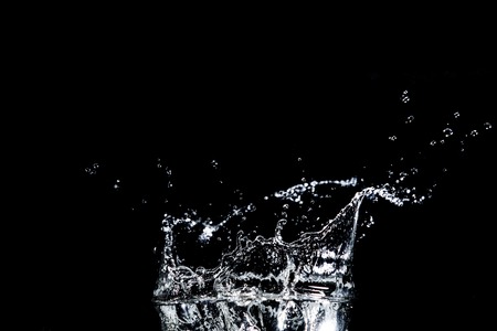 water splash on blackの写真素材