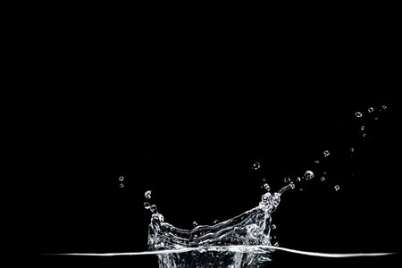 water splash on blackの写真素材