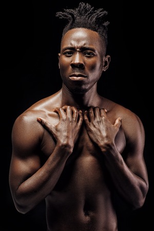 portrait of African-American manの写真素材