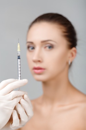 woman getting cosmetic injection