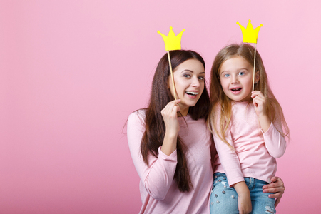 mother and daughter togetherの写真素材