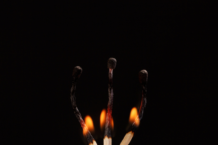 match with the flame isolated