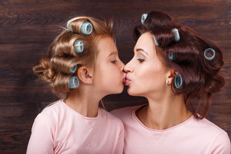 mother and daughter having fun togetherの写真素材