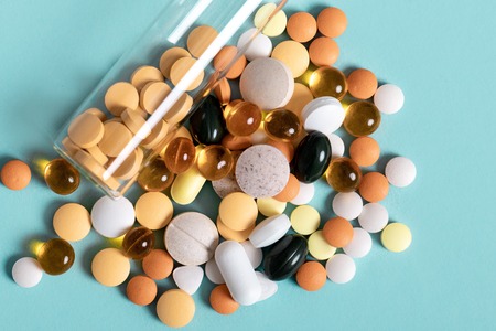 different colorful pills