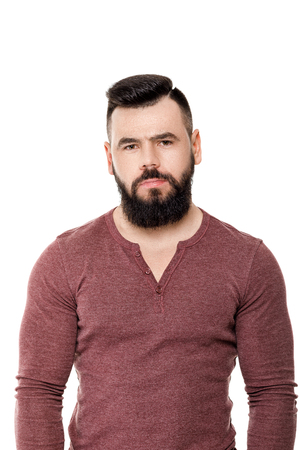 portrait of handsome bearded manの写真素材