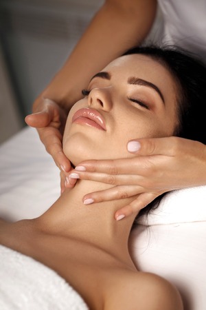 anti-aging facial massage.の写真素材