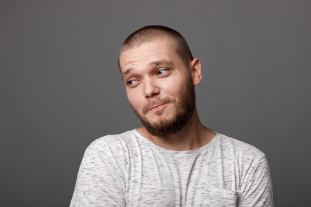 portrait of shy youngの写真素材