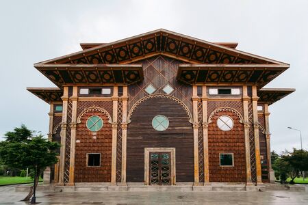 BATUMI, GEORGIA - September 10, 2018: Summer Theater surrounded by green trees of the Seaside Park in Batumiのeditorial素材