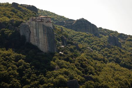 Monastery Meteora Greece. Landscape with monasteries and rock formations in Meteora, Greece.