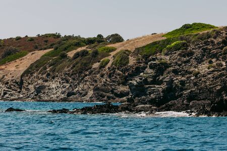 beautiful scenery by the sea in Sithonia, Chalkidiki, Greece