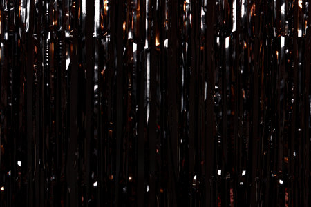 silver glittering rain background. New year and Christmasの写真素材
