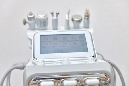 modern cosmetology equipment in modern aesthetic clinic, close-upの写真素材