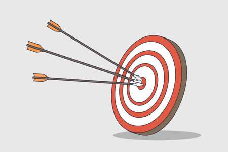Target with arrows. Victory conceptのイラスト素材
