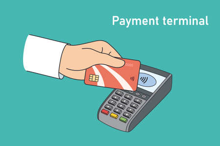 nfc contactless payments. vector illustrationのイラスト素材