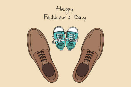 Father and child shoes, vector illustration for father's dayのイラスト素材