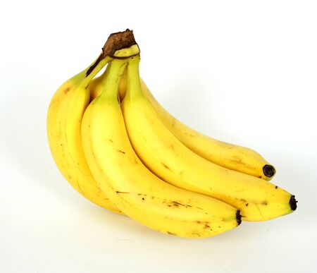 A bunch of bananas isolated on white backgroundの写真素材