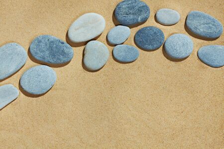 Shingle road on sea sand, relaxing picture