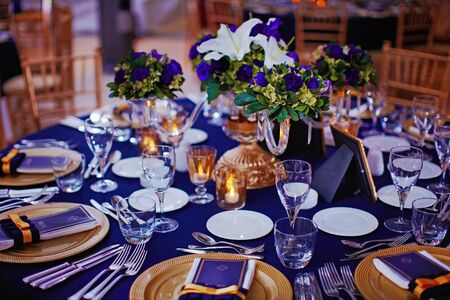 very beautiful festive table decoration