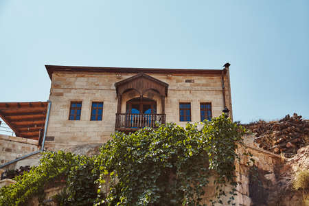 Old greek style house used as hotel in Cappadocia Turkeyのeditorial素材