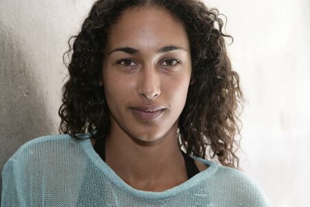 Portrait of female looking to cameraの写真素材