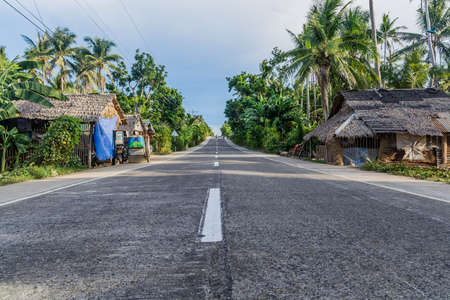 Long and winding country roadの写真素材