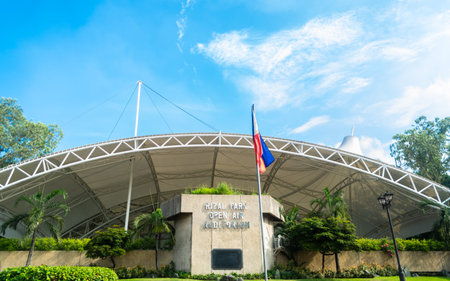 Rizal Park, Manila, Philippines July 2, 2014: The Rizal Park Open Air Auditorium at the Rizal Park in Manila, Philippinesのeditorial素材