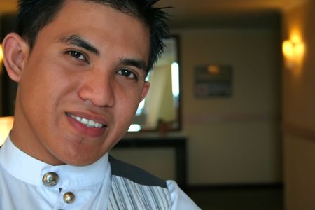 room service boyの写真素材