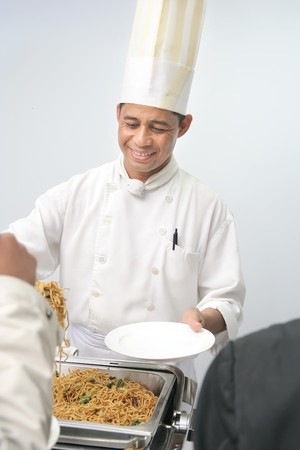 chef at buffetの写真素材