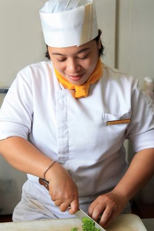 chef cookingの写真素材