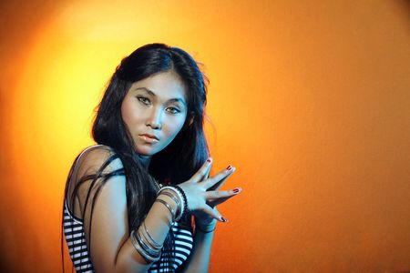 pretty asian modelの写真素材