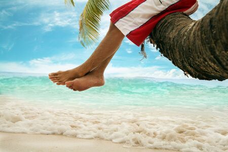 vacation at tropical beach conceptの写真素材