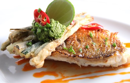 fried baby snapperの写真素材