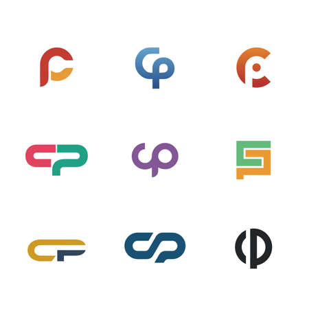 text letter C and Pのイラスト素材