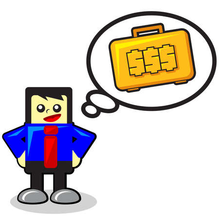 funny businessmanのイラスト素材