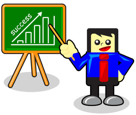 funny businessmanのイラスト素材