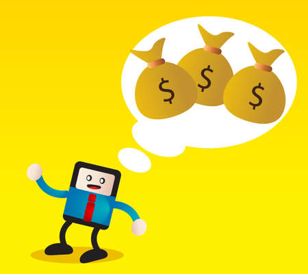 funny businessmanのイラスト素材