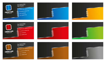 business card templateのイラスト素材