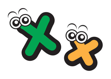 illustration of live cartoon font type characterのイラスト素材