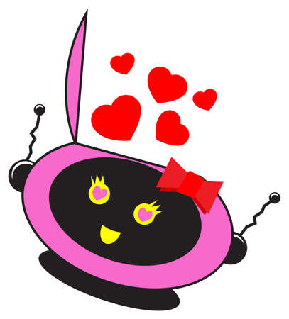 illustration of cartoon robot characterのイラスト素材