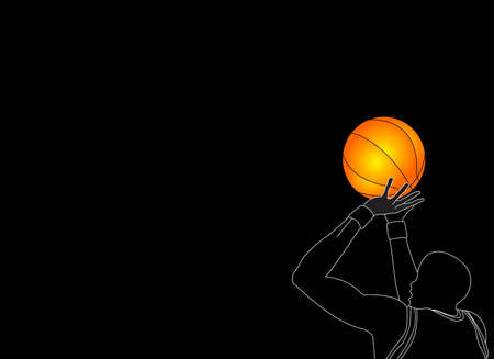basket ball playerのイラスト素材
