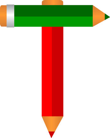 font type pencil shapeのイラスト素材