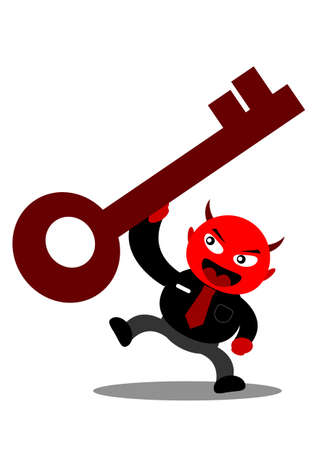 illustration vector graphic cartoon character of devil businessmanのイラスト素材