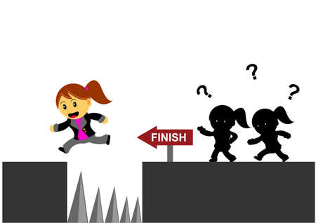 businesswoman in activityのイラスト素材