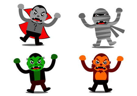 Illustration of Halloween Monster Cartoon Characterのイラスト素材